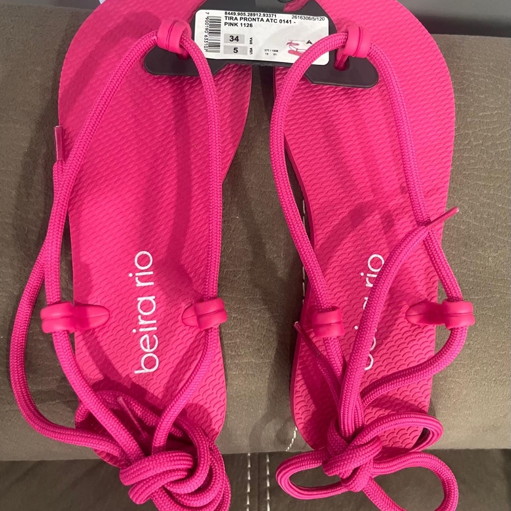 Pink Women's Rope Sandals